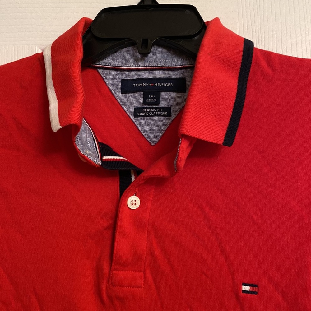 Tommy hilfger red short sleeve polo - Picture 2 of 4